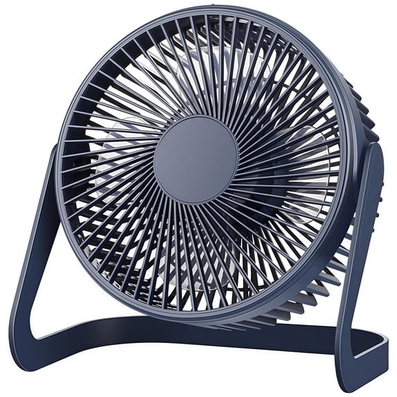 Small USB Desk Fan,Portable Table Fan,5 inch Personal Mini Fan,1 Speed Air Circulation Fan,Silent Fan,Cooling Fan by USB Plug In,for Home Office Bedroom Dorm Indoor Outdoor,Summer Gift,Dark Blue