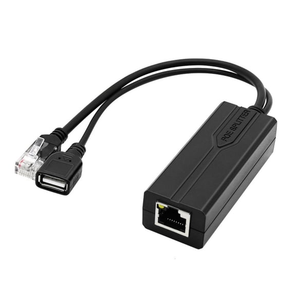 Small USB POE Splitter USB 5V Active PoE to USB Adapter, 48V Input to 5V Output for Surveillances Cameras Routers
