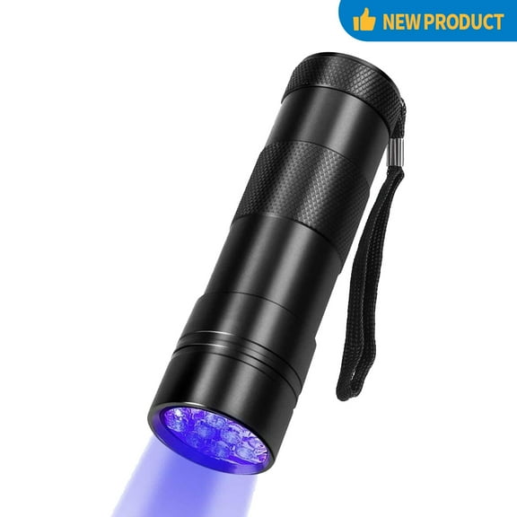 Small UV Blacklight Flashlight, Portable Black Light 395nm, Ultraviolet Light Detector for Invisible Ink Pens, Dog Cat Pet Urine Stain, AAA Batteries not Included(1 pcs)