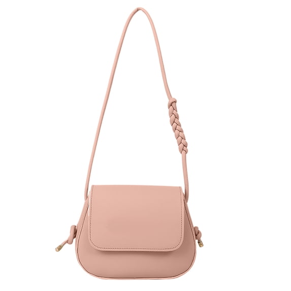 Small Underarm Bag Fashionable Multi Functional Storage PU Leather Purse Shoulder Bag for Women Pink Free Size