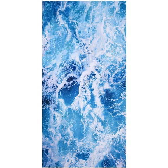 Ocean Wave Beach Towel, 29” x 58” Oversized, Lightweight Microfiber, Soft, Quick Dry, Sand Free, Ideal for Pool, Bath, Travel, Blue Towel, Perfect Ocean Gifts for Women, Men