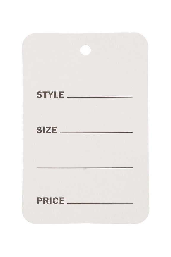 Small Unstrung White Non-Perforated Price Tags - 1-1/4"W x 1-7/8"H  Pack of 1000- White Unstrung Price Tags for Clothes  Retail Clothing Tags  Durable and Versatile Unstrung Tags for Clothing Items