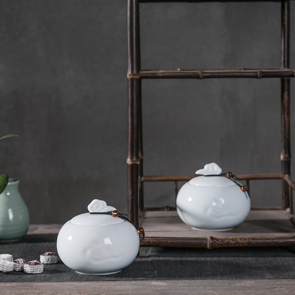 Small Urn - Ceramic Adult Dog and Cat Cremation Urn, Miniature Memorial Funeral Urn for Sharing Ashes