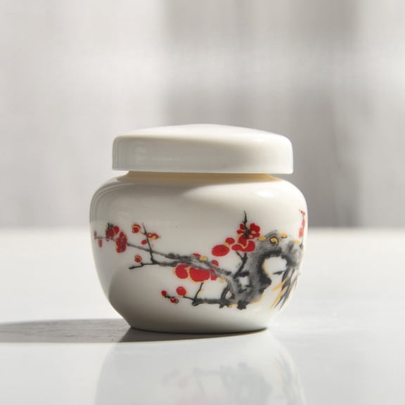 Small Urn - Ceramic Adult Dog and Cat Cremation Urn, Miniature Memorial Funeral Urn for Sharing Ashes