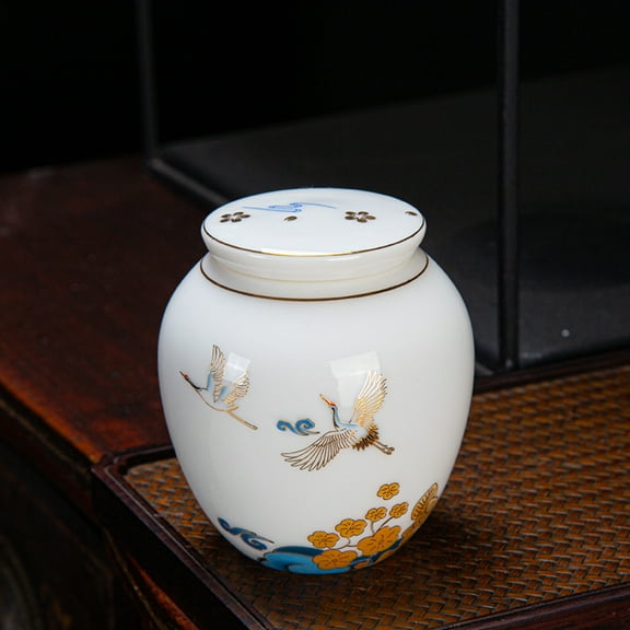 Small Urn - Ceramic Adult Dog and Cat Cremation Urn, Miniature Memorial Funeral Urn for Sharing Ashes