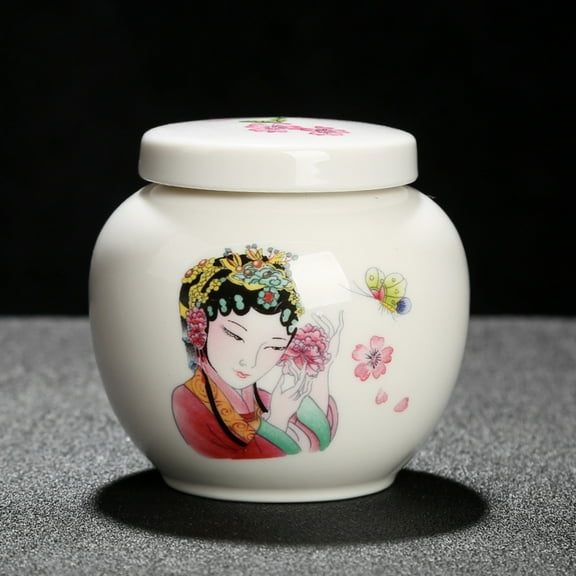 Small Urn - Ceramic Adult Dog and Cat Cremation Urn, Miniature Memorial Funeral Urn for Sharing Ashes