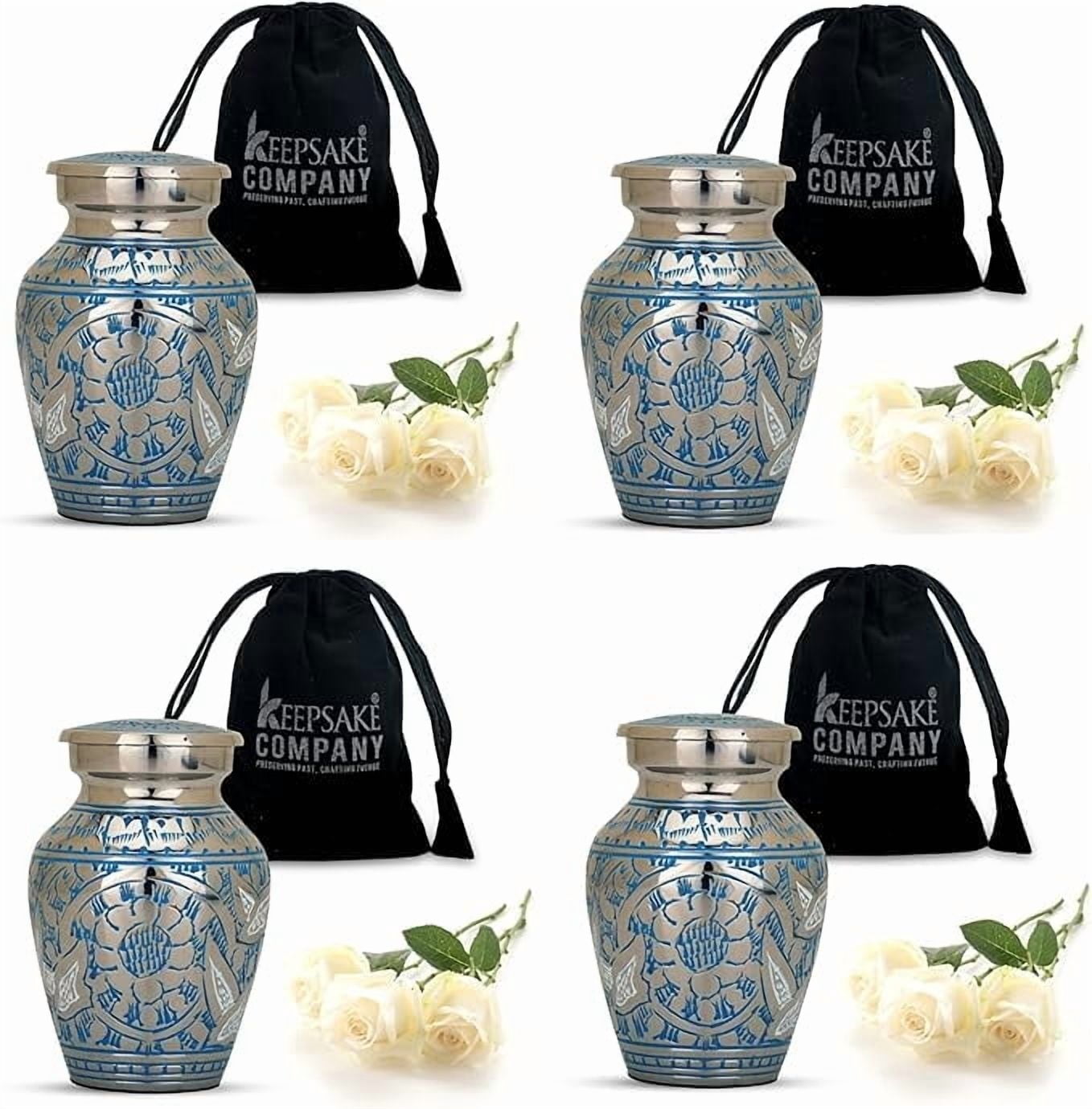 Small Urns for Human Ashes Keepsake - Mini Urns - Ashes Urn - Little Keepsake Urns - Ash Holders - Cremation Keepsakes for Ashes - Tiny ERN - Miniature Earn (Set of 4)