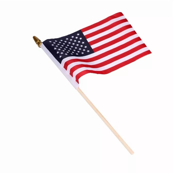 Small Us Flags Mini American Flag On Stick 4" X 6" - Small Mini American Flags