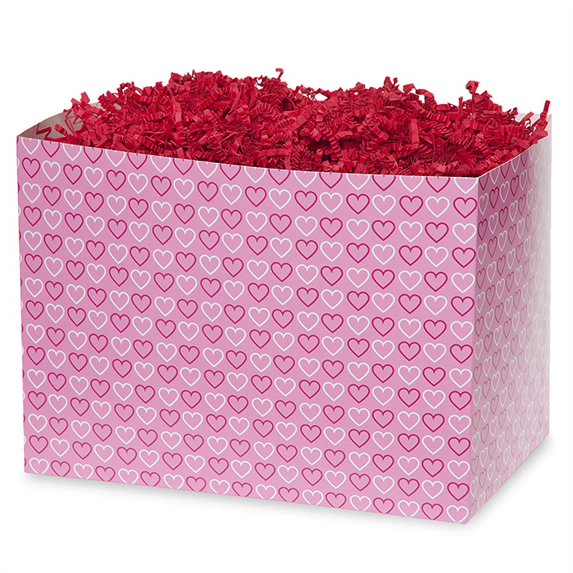 Small Valentine Basket Box 7in