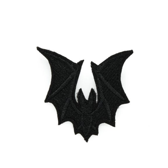 Small Vampire Bat Gothic Iron On Embroidered Patch