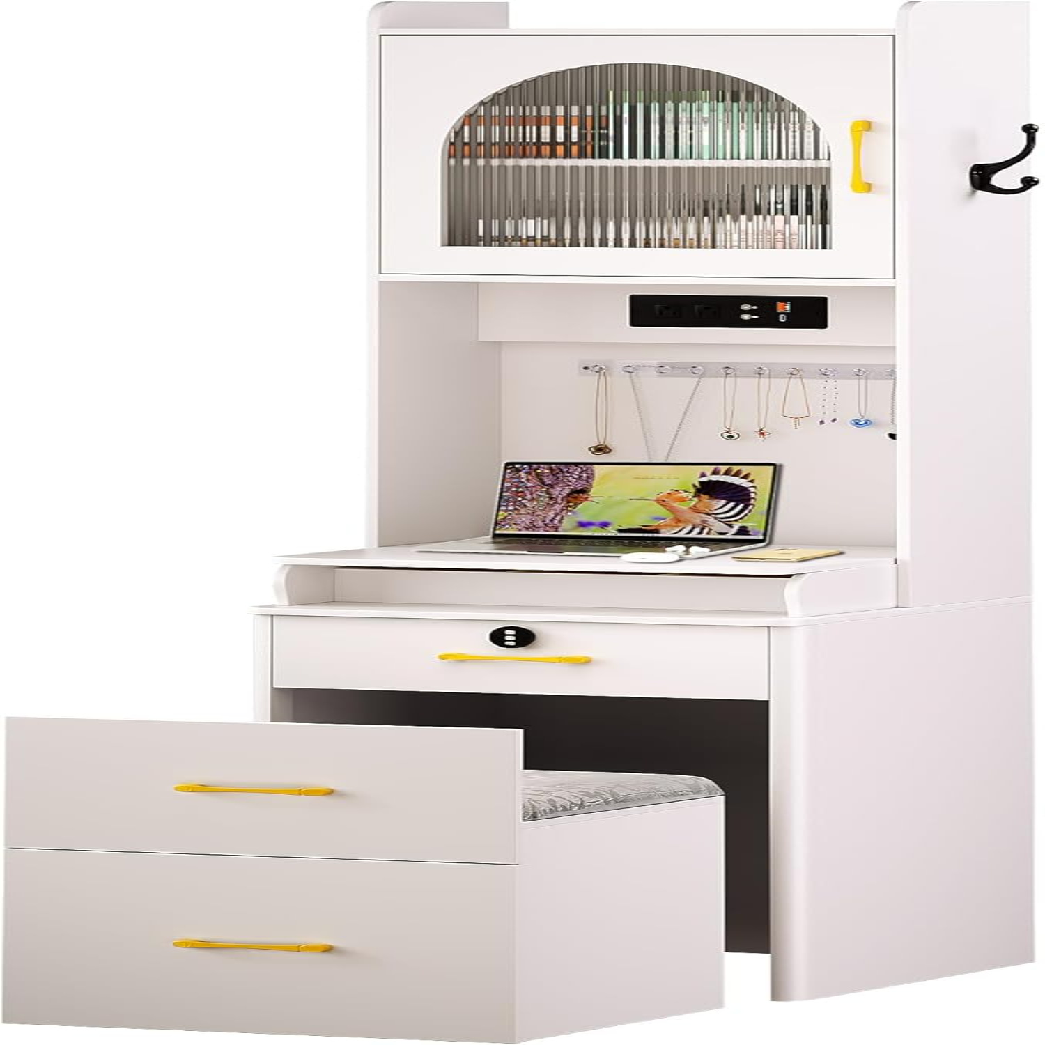 Small Vanity Desk with Mirror and Lights Makeup Vanity Table with