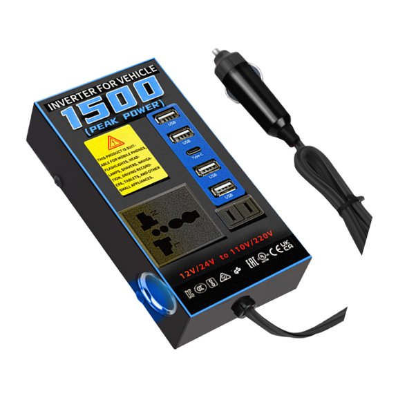 Small Vehicle Power Inverter Converter 12V 24V To 110V 220V Allows Multiple Devices At Same Time For Mobile Device Laptops