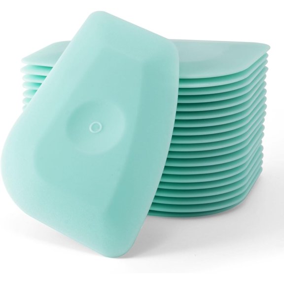 Small Vinyl Scraper 20 Pcs Sturdy Plastic Scraper Tool for Vinyl, Multifunctional Hard Card Multi-Edge Scraper Tool for Window Tint Vinyl Wrap Install Decal Remover Sticker Label Scraper