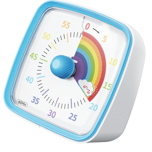 Small Visual Timers Educational Timers with Rainbow Face Kid Friendly Visual Timers with Playful Designs for Kid & Adult