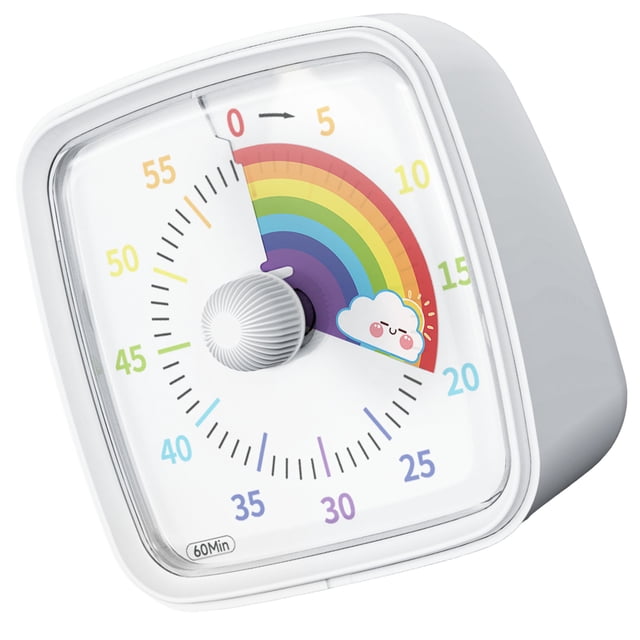 Small Visual Timers Educational Timers with Rainbow Face Kid Friendly ...