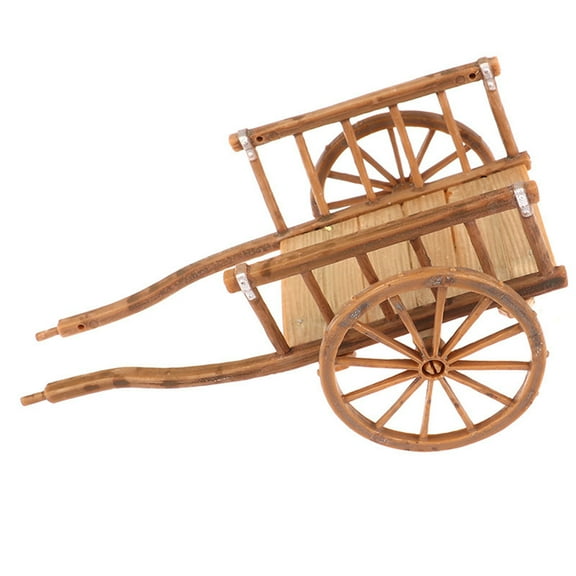 Small Wagons Model For 1/12 Dollhouses Country Life Display Movable Design Wagons Props
