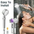 thumbnail image 1 of Small Waist Turbocharged Shower Head with Transparent Handle One Click Water Stop Filter for Household Bathing, 1 of 8