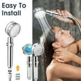 thumbnail image 1 of Small Waist Turbocharged Transparent Handle Shower Head with One Click Water Stop and Integrated Filter for Household Bathing, 1 of 8