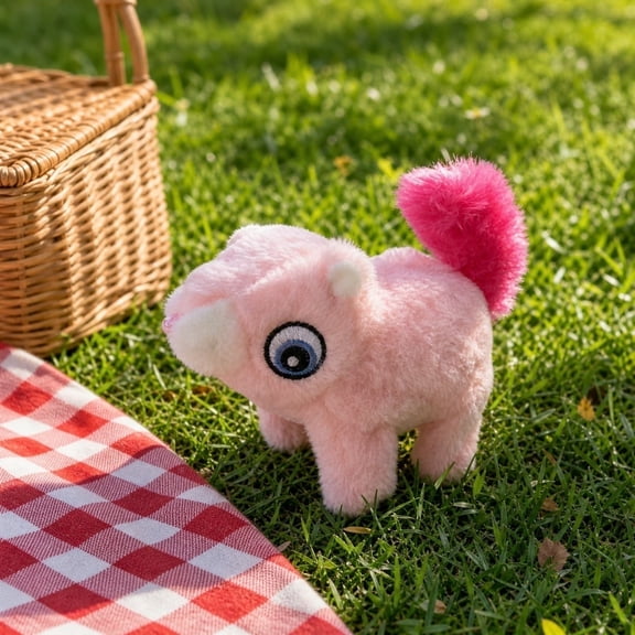 Small Walking Barking Wagging Tail Plush Squirrel Pet Toy 8 Inch, Interactive Motorized Animal with Sounds for Kids Ages 3+