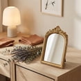thumbnail image 1 of Small Wall Mirror, Gold Frame Mirror, decorative Mirror, 22X14 in Ornate Frame, 1 Pc, Wall decorations, French Country Wall decor, Home decor Bedroom, Gold Antique Mirror,, 1 of 5