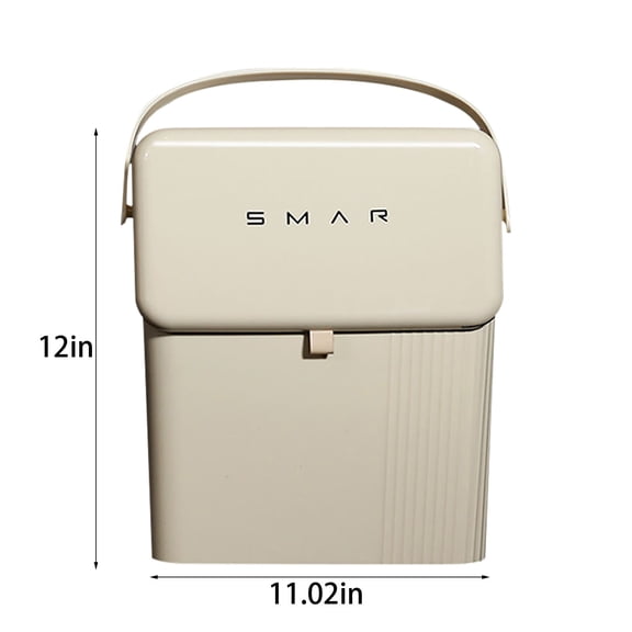 Small Wall Mounted Kitchen Trash Can With Lid For Counter Top Or Under Hanging Use In Bathroom Or Kitchen Galley Space Saving And Easy To Remove Basket (B)