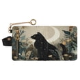 thumbnail image 1 of Small Wallet For Women Bifold Leather Pocket Coin Credit Card Holder With RFID Blocking Black Cat & The Moonlight, 1 of 6