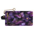 thumbnail image 1 of Small Wallet For Women Bifold Leather Pocket Coin Credit Card Holder With RFID Blocking Glowing Butterflies, 1 of 6