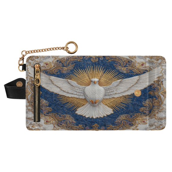 Small Wallet For Women Bifold Leather Pocket Coin Credit Card Holder With RFID Blocking Holy Spirit