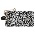 thumbnail image 1 of Small Wallet For Women Bifold Leather Pocket Coin Credit Card Holder With RFID Blocking Pure White Dark Black Pattern, 1 of 6