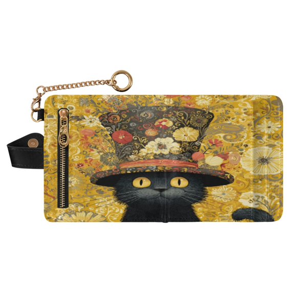 Small Wallet For Women Bifold Leather Pocket Coin Credit Card Holder With RFID Blocking Wearing An Ornament