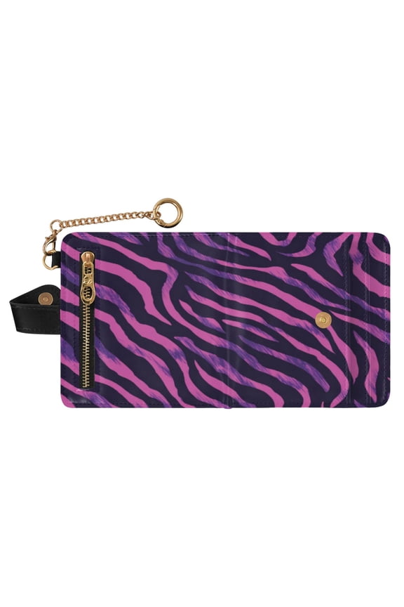 Small Wallet For Women Bifold Leather Pocket Coin Credit Card Holder With RFID Blocking Zebra