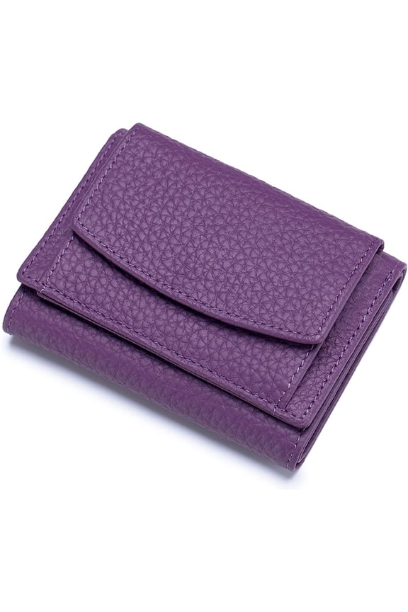 Small Wallet For Women RFID Leather Compact Card Wallets Womens Thin Front Pocket Purse (Light Green)
