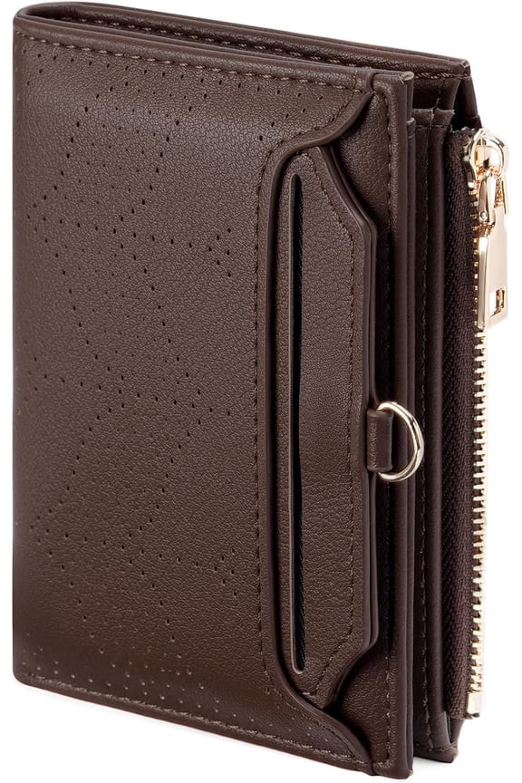Small Wallet Women RFID Blocking Bifold Compact Card Holder Vegan Leather Wallet for Women with ID Window