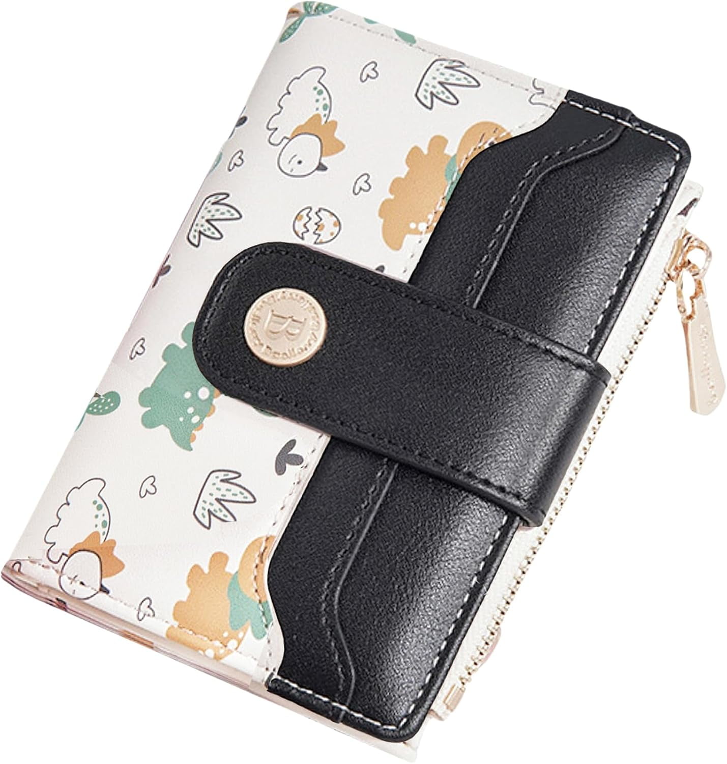 Anna By Anuschka Hand Painted Leather Wallet - Apres Ski Design With Three Kittens | Genuine Cowhide Bi-fold Women's Snap Wallet - View #4