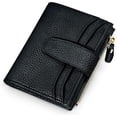 thumbnail image 1 of Small Wallet Women RFID Blocking Bifold Compact Credit Card Holder Leather Wallets for Women with Zipper Coin Pocket and 2 ID Window (Black), 1 of 8