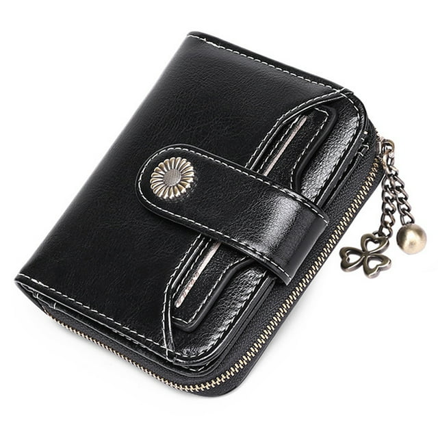 Small Wallet for Women Genuine Leather RFID Blocking Wallet Bifold