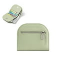 thumbnail image 1 of Small Wallet for Women, Ladies Leather Bifold Coin Purse, Cute Mini Change Purses with Zipper Pocket Card Slots, 4.33x0.9x3.74in(Green), 1 of 8