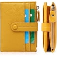 thumbnail image 1 of Small Wallet for Women,Leather RFID Blocking Wallets Women,Bifold Wallets Ladies Card Holder Zipper Coin Pocket with ID Window Green, 1 of 7