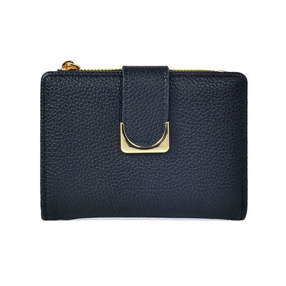 Small Wallet for Women RFID Blocking Leather Compact Bifold Wallets with Zipper Coin Pocket and ID Window