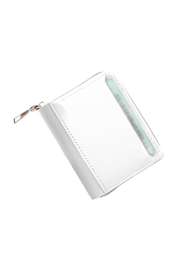 Small Wallet for Women RFID Blocking Short PU Leather Zipper Coin Purse Multi-card Position Card Organizer