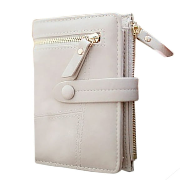 Small Wallet for Women RFID Blocking Soft Leather Bifold Compact Card Holder Wallet with Zipper Coin Pocket