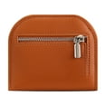 thumbnail image 1 of Small Wallet for Women, Short Foldable with ID Window, Credit Card Slots & Zippered Coin Pocket (Brown), 1 of 7
