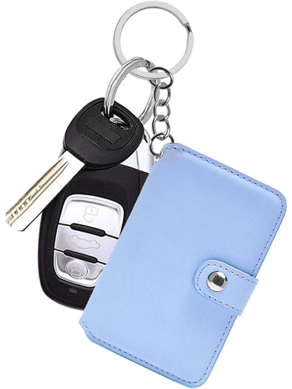 Small Wallet with Key Ring & Zipper Pocket/ID Window