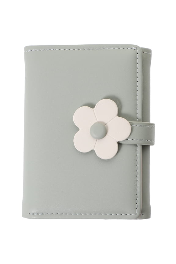 SOPOTUTU Kleines Portemonnaie Damen Folded Nylon Thread Wallet Light Green 1Pack