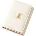 thumbnail image 1 of Small Wallets for Girls Cute Bear Print Wallet Small Tri-folded Wallet Cash Pocket Card Holder ID Window Purse for Women (Beige), 1 of 9