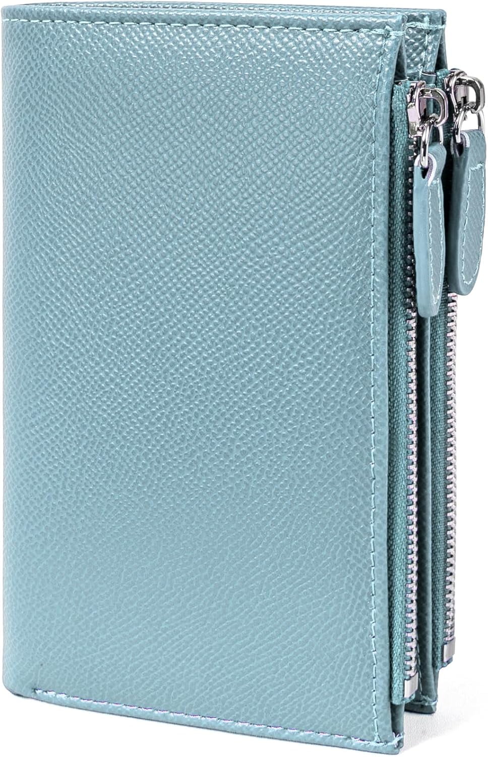 Small Wallets for Women Leather RFID Blocking Bifold Zipper Coin Pocket ...