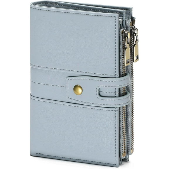 Small Wallets for Women RFID Blocking Leather Trifold Clutch Wallet Credit Card Holder Wallet Card Case Purse with ID Window