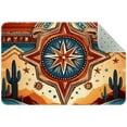 thumbnail image 1 of Small Washable Kitchen Rug, Aesthetic Western Pattern Design Indoor Door Mats for Entryway, Non Slip Area Rug Floor Carpet for Entrance Bathroom Bedroom, 1 of 7