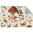 thumbnail image 1 of Small Washable Kitchen Rug, Cute Mushroom Butterflies Flowers Indoor Door Mats for Entryway, Non Slip Area Rug Floor Carpet for Entrance Bathroom Bedroom, 1 of 7