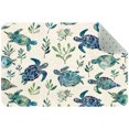 thumbnail image 1 of Small Washable Kitchen Rug, Ocean Turtle Seamless Pattern Indoor Door Mats for Entryway, Non Slip Area Rug Floor Carpet for Entrance Bathroom Bedroom, 1 of 7